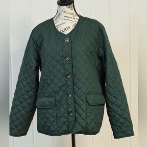 Croft & Barrow Dark Green Quilted Puffer Jacket